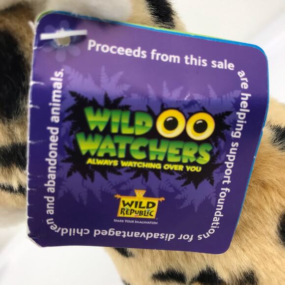 Wild Republic Wild Watchers Cheetah Plush 7" Cat Stuffed Animal 2015 K&M Tags - Picture 9 of 14